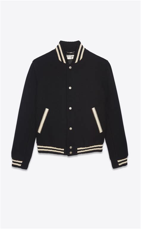 ysl teddy jacket grailed|Saint Laurent Teddy Jacket in Wool .